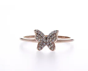 Diamond Butterfly Ring