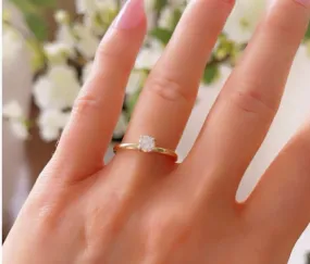 Diamond solitaire ring