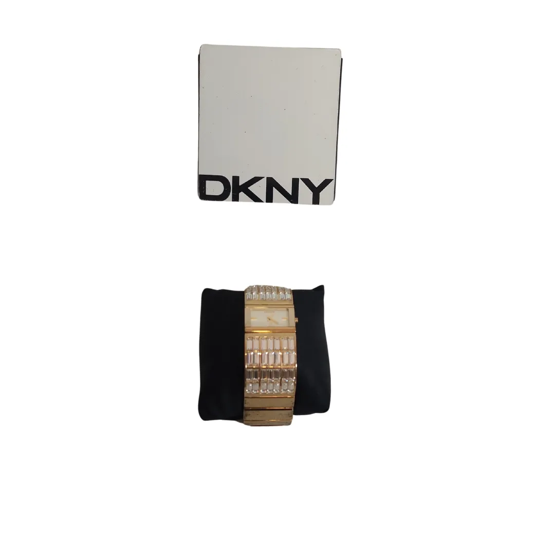 DKNY Gold Rhinestone Bracelet Watch | Pre Loved |