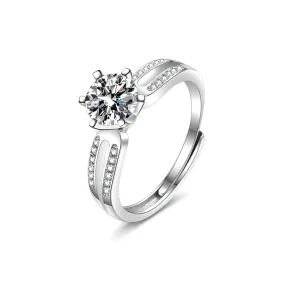 Double Row Moissanite Ring