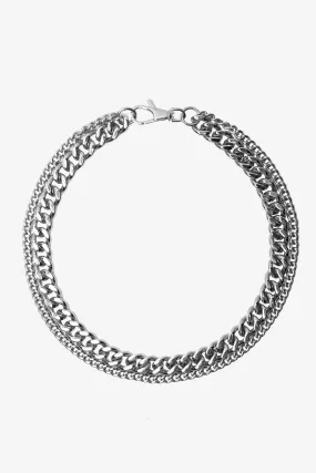 Dual Choker Chain | Silver