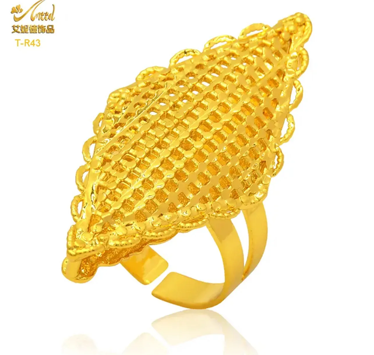 Dubai Golden Ring Brazilian Women Fashion Rings S4854195