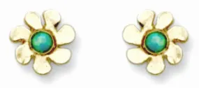 Earrings Stud Flowers with Opal.