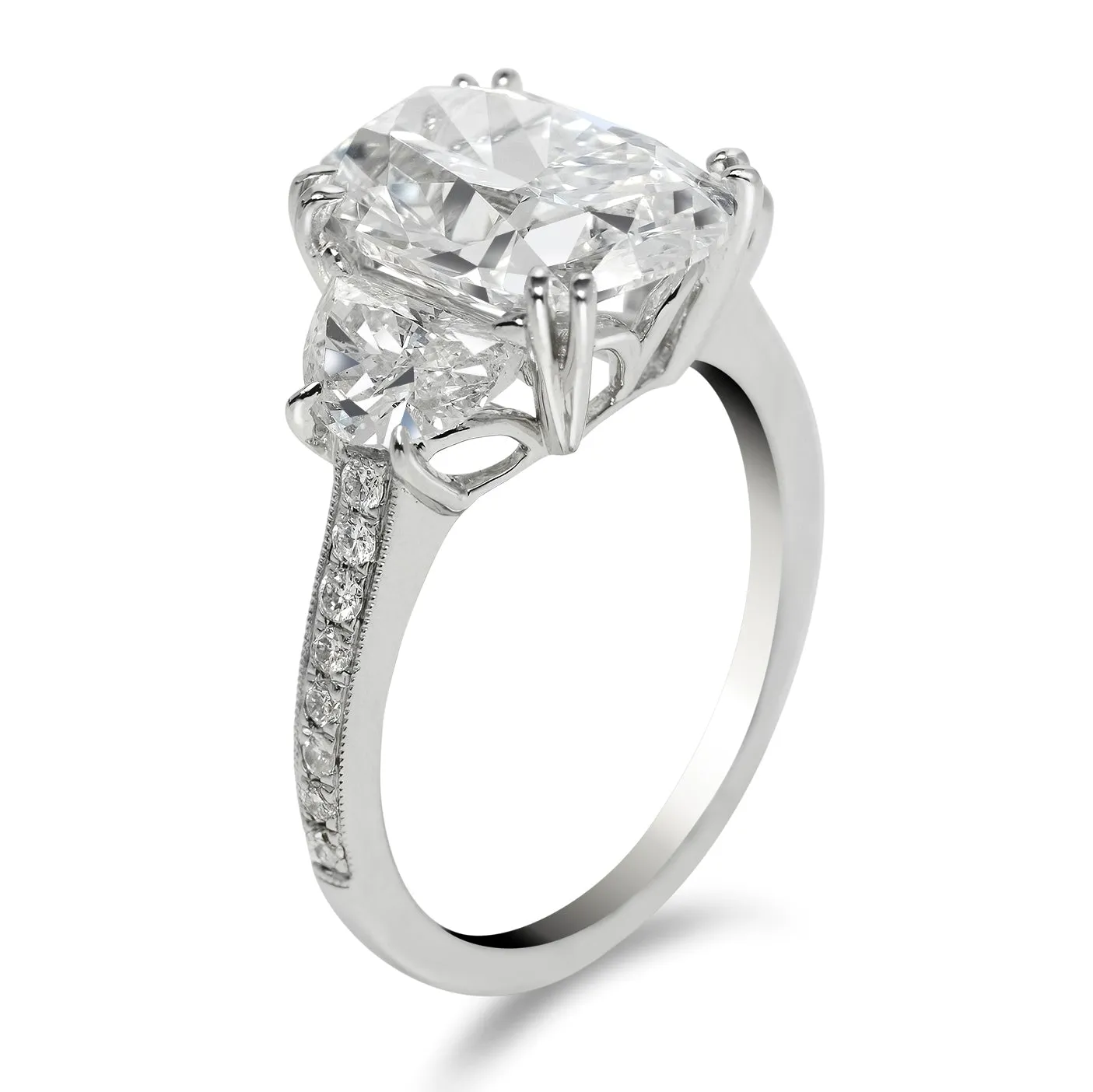 EMMA 5 CARAT OVAL CUT E COLOR VVS1 CLARITY DIAMOND ENGAGEMENT RING PLATINUM GIA CERTIFIED 4CT E VVS1 BY MIKE NEKTA