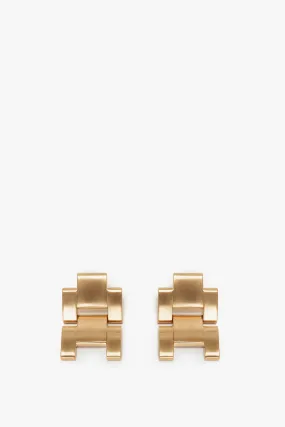 Exclusive Jumbo Chain Earrings in Brushed Gold