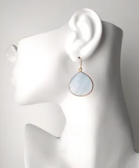 Fat Pear Single Drop Hook Earrings