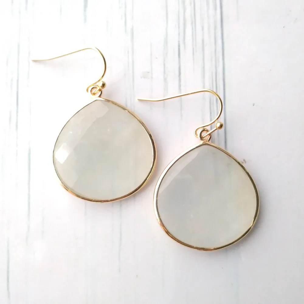 Fat Pear Single Drop Hook Earrings