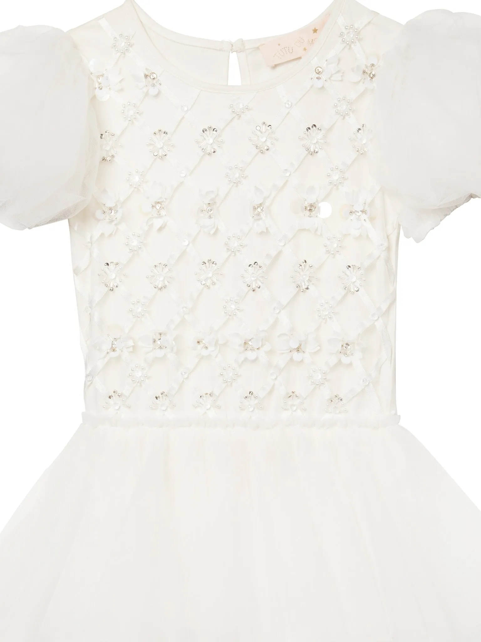 Floral Lattice Tutu Dress