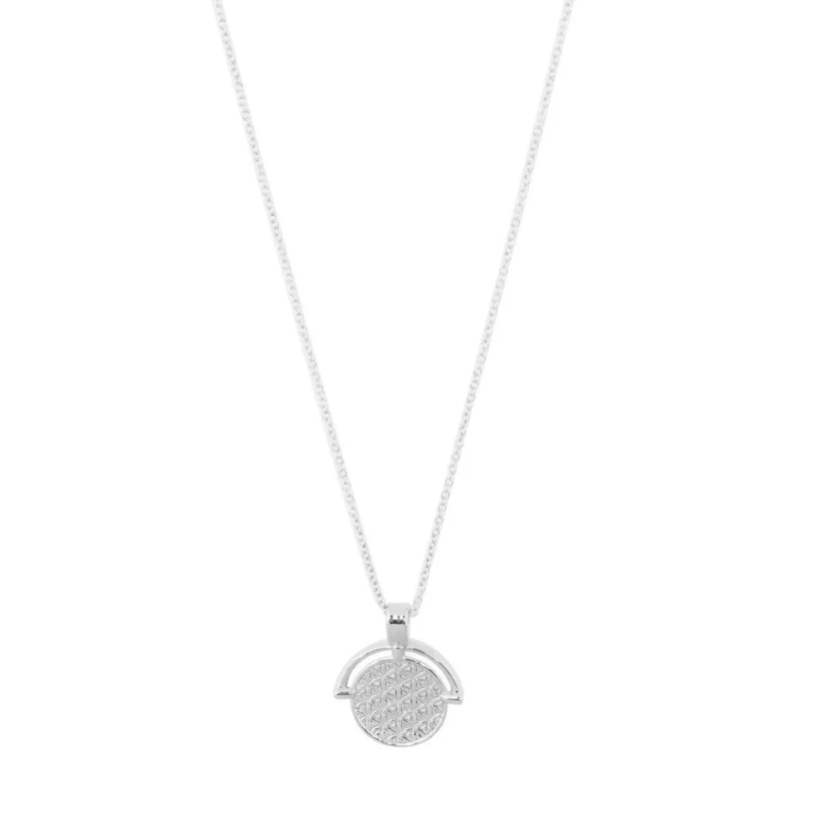 Flower of Life Pendant Necklace - Silver