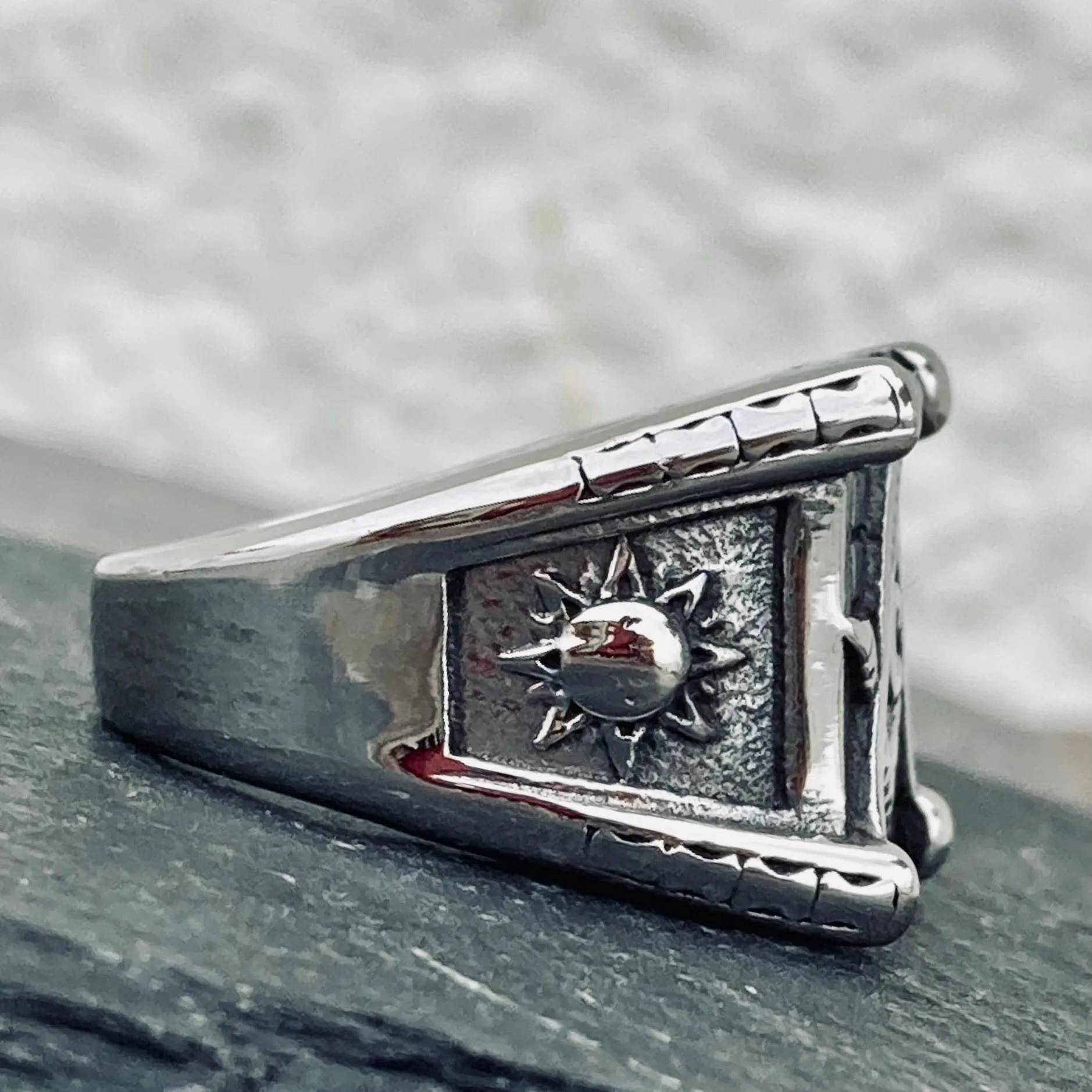 Free Mason Square Ring - R160