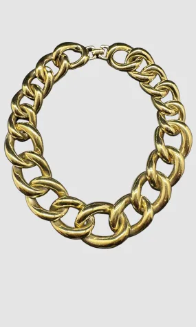 GIVENCHY 80s 90s Vintage Chunky Gold Chain Choker