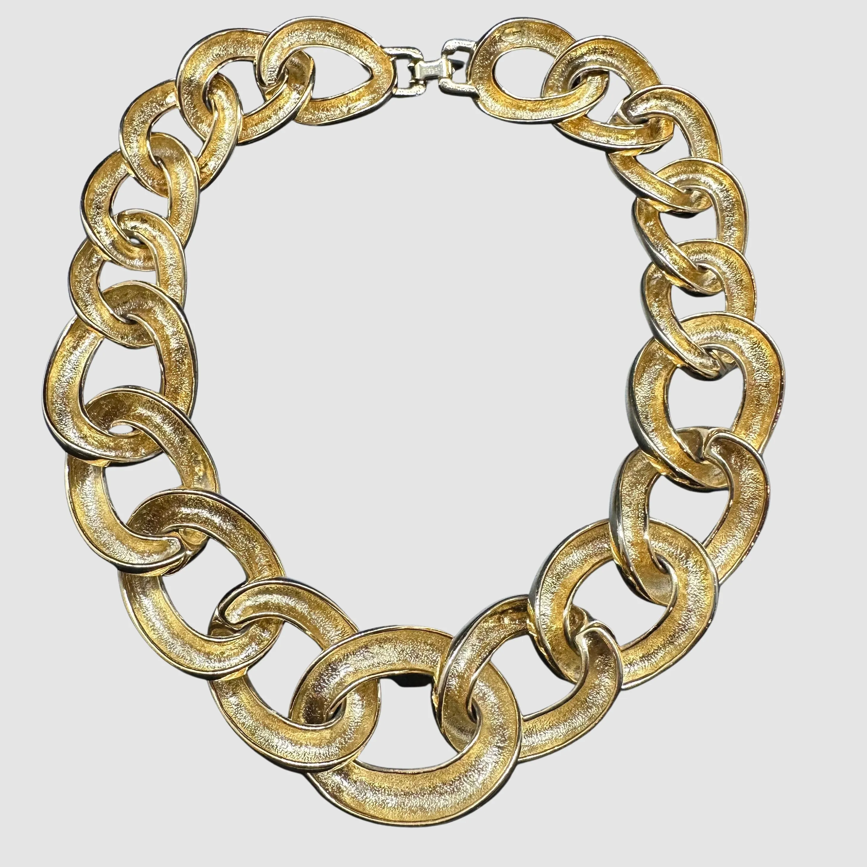 GIVENCHY 80s 90s Vintage Chunky Gold Chain Choker