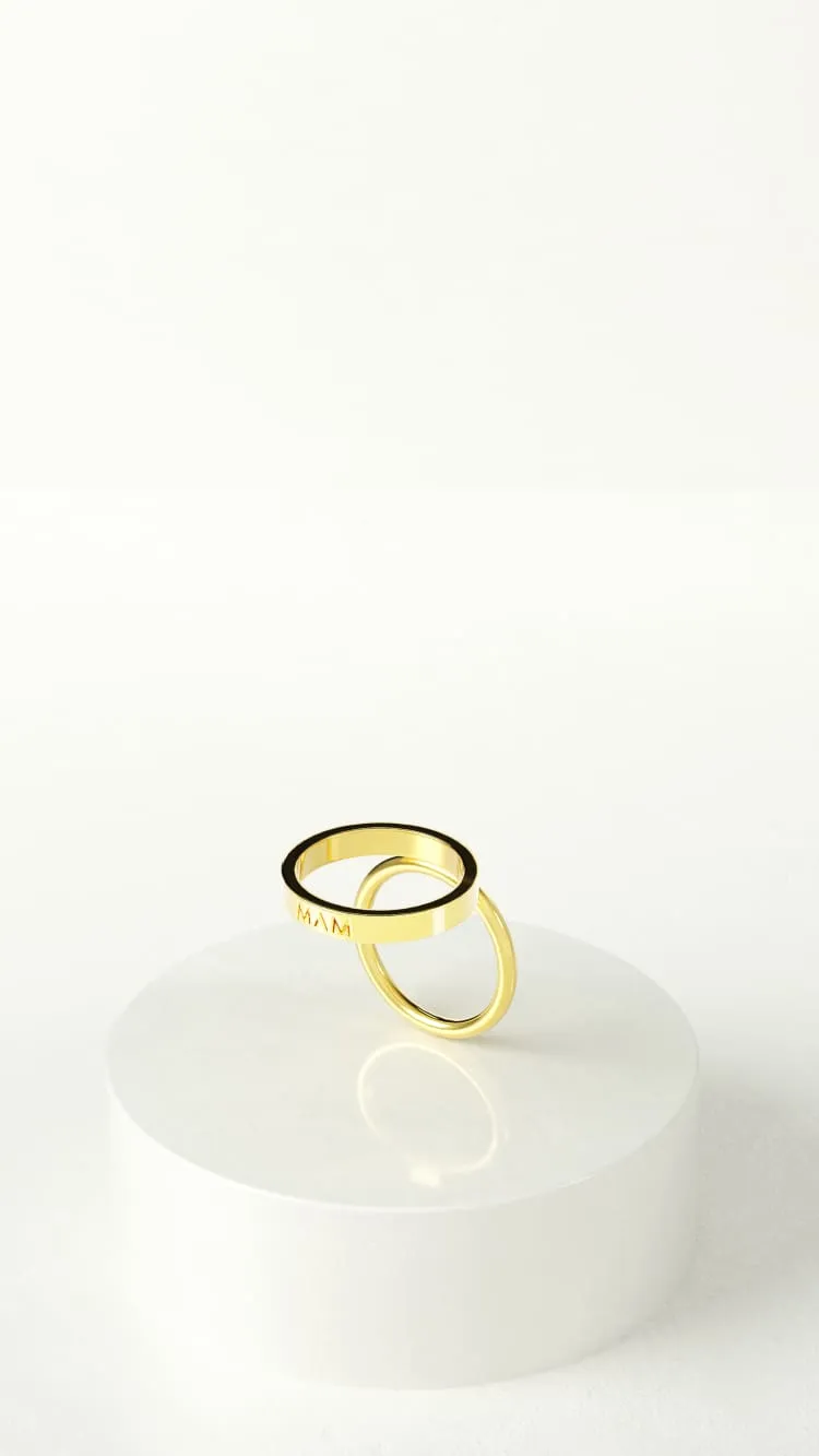 Gold circle ring