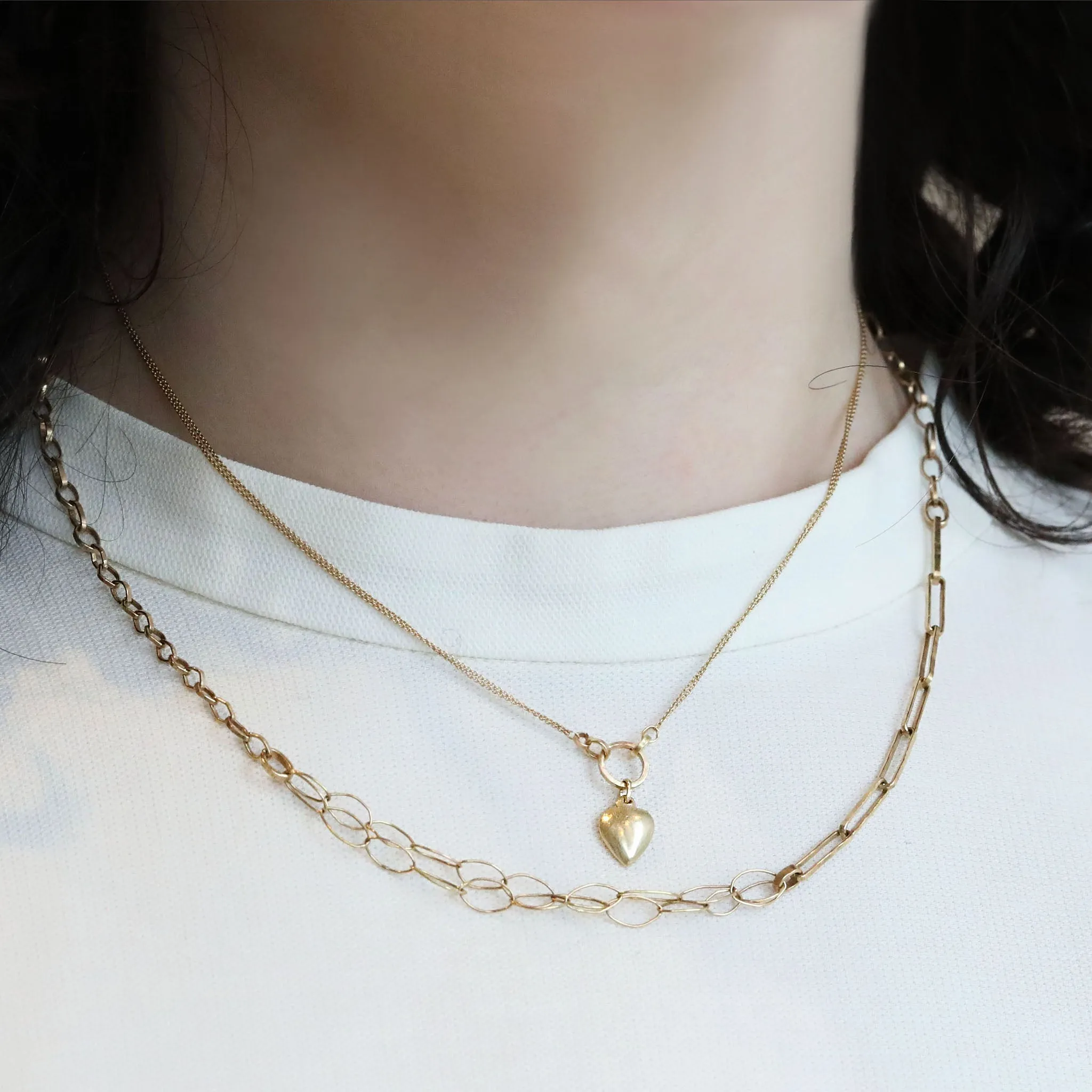 Gold Handmade Tori Mixed Chain Necklace