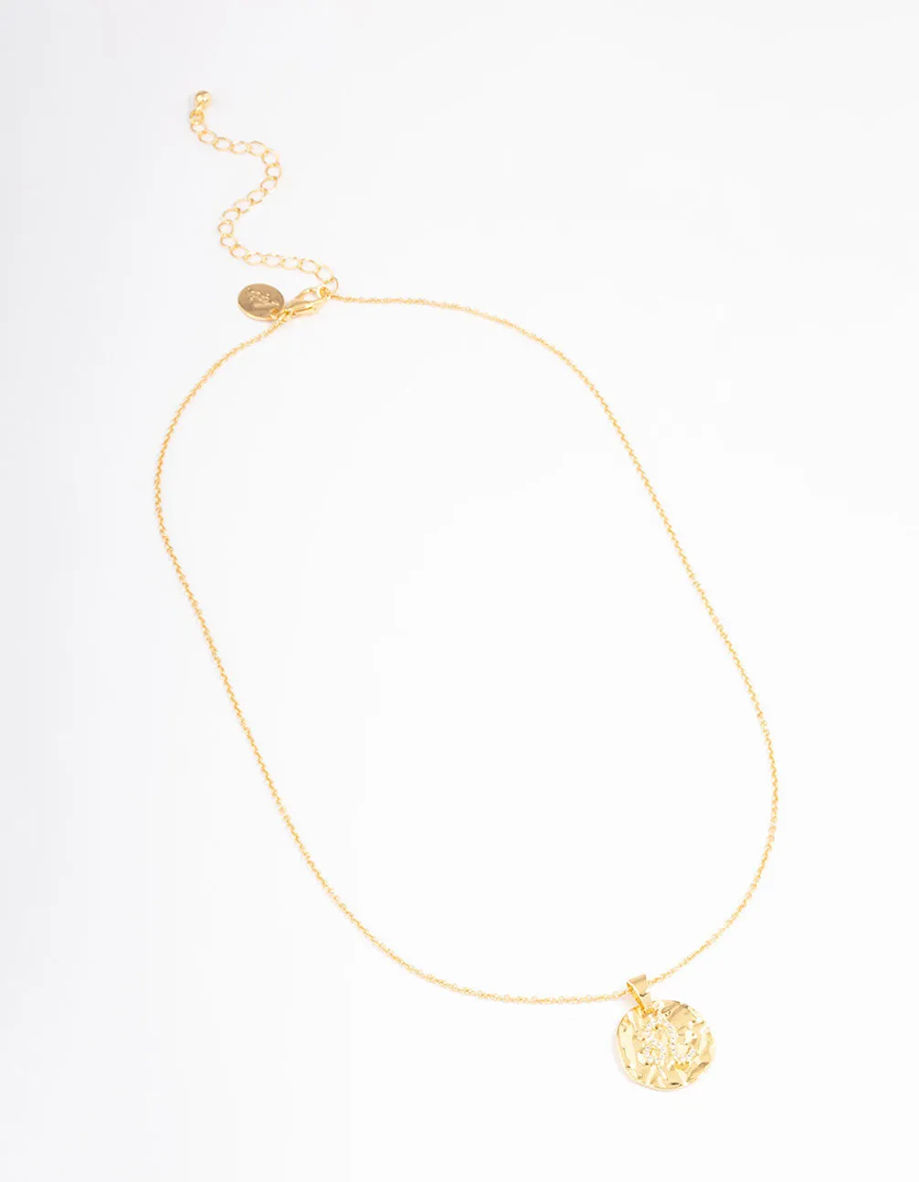 Gold Plated Leo Coin Pendant Necklace