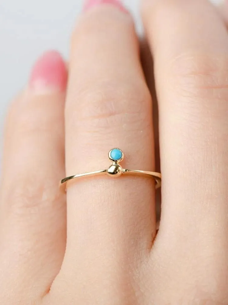 Grette Solitaire Turquoise Ring