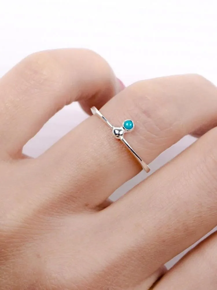 Grette Solitaire Turquoise Ring