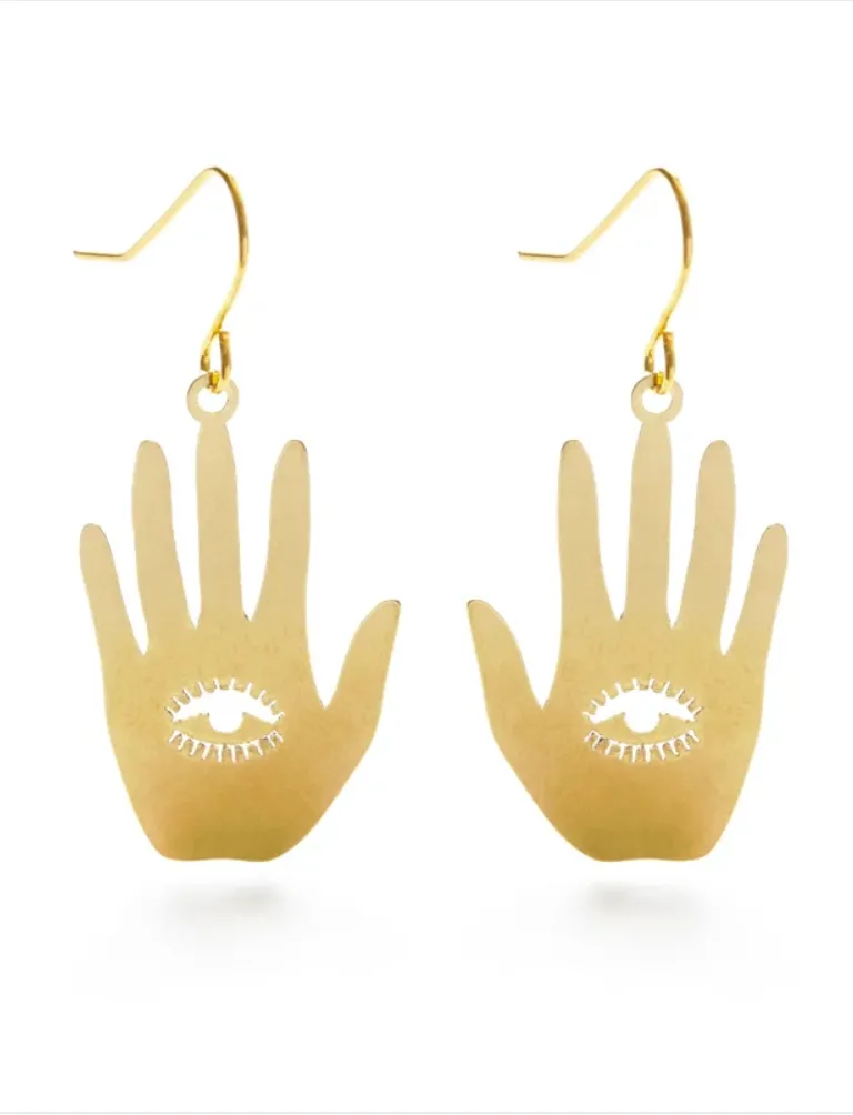 Hand Eye Earrings