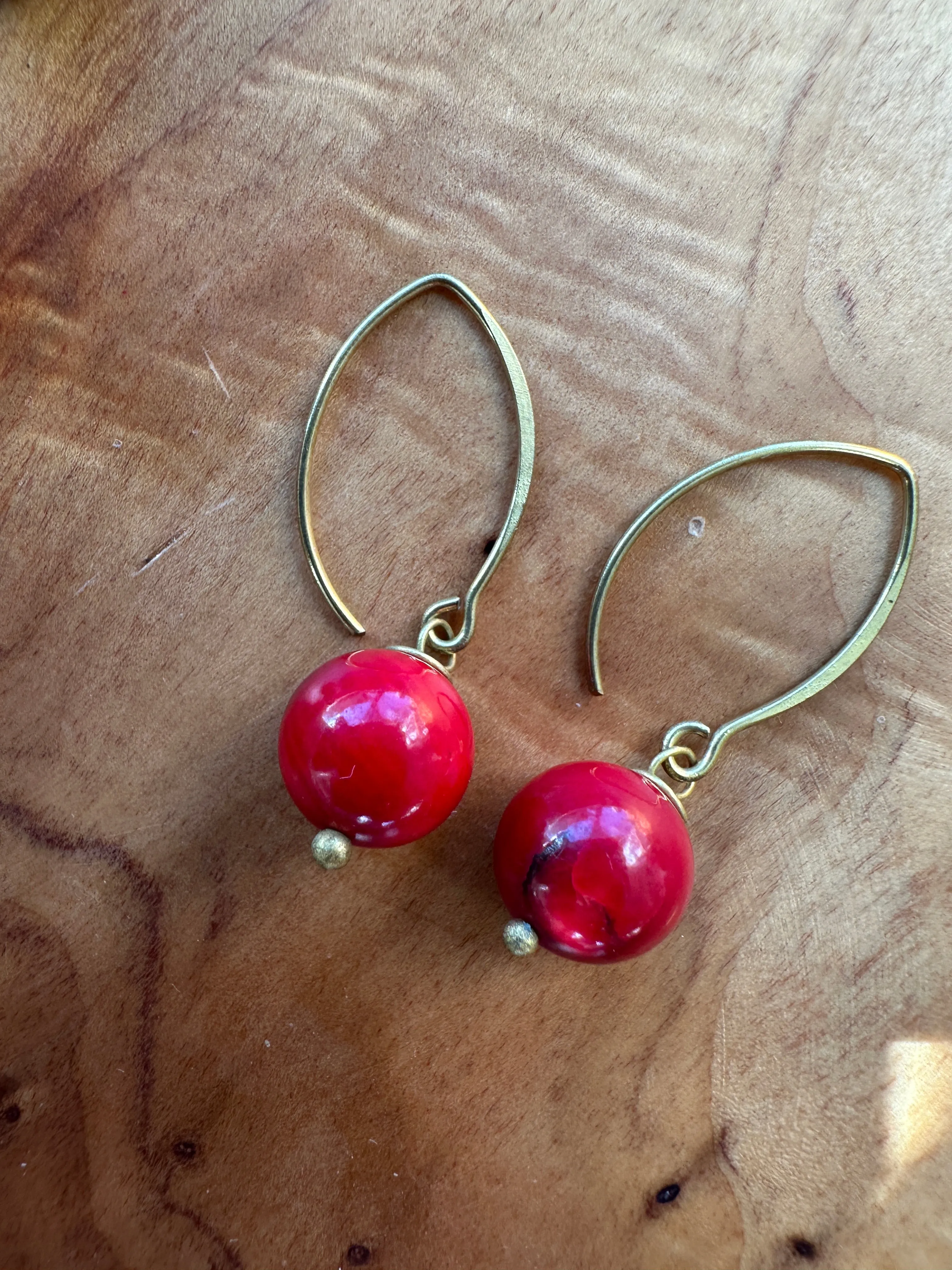 Hand-wired Semi Precious Stone Drop Earrings