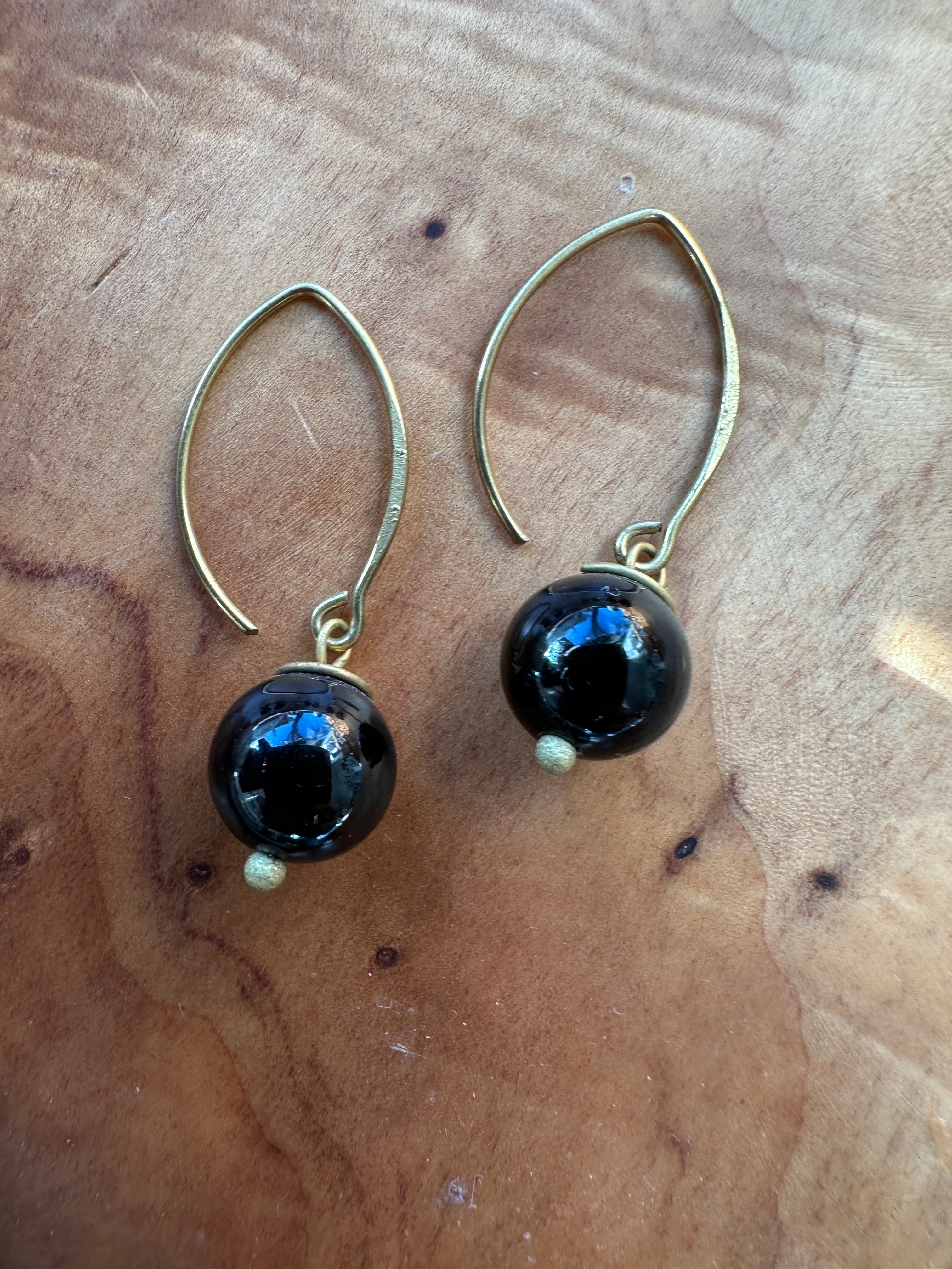 Hand-wired Semi Precious Stone Drop Earrings