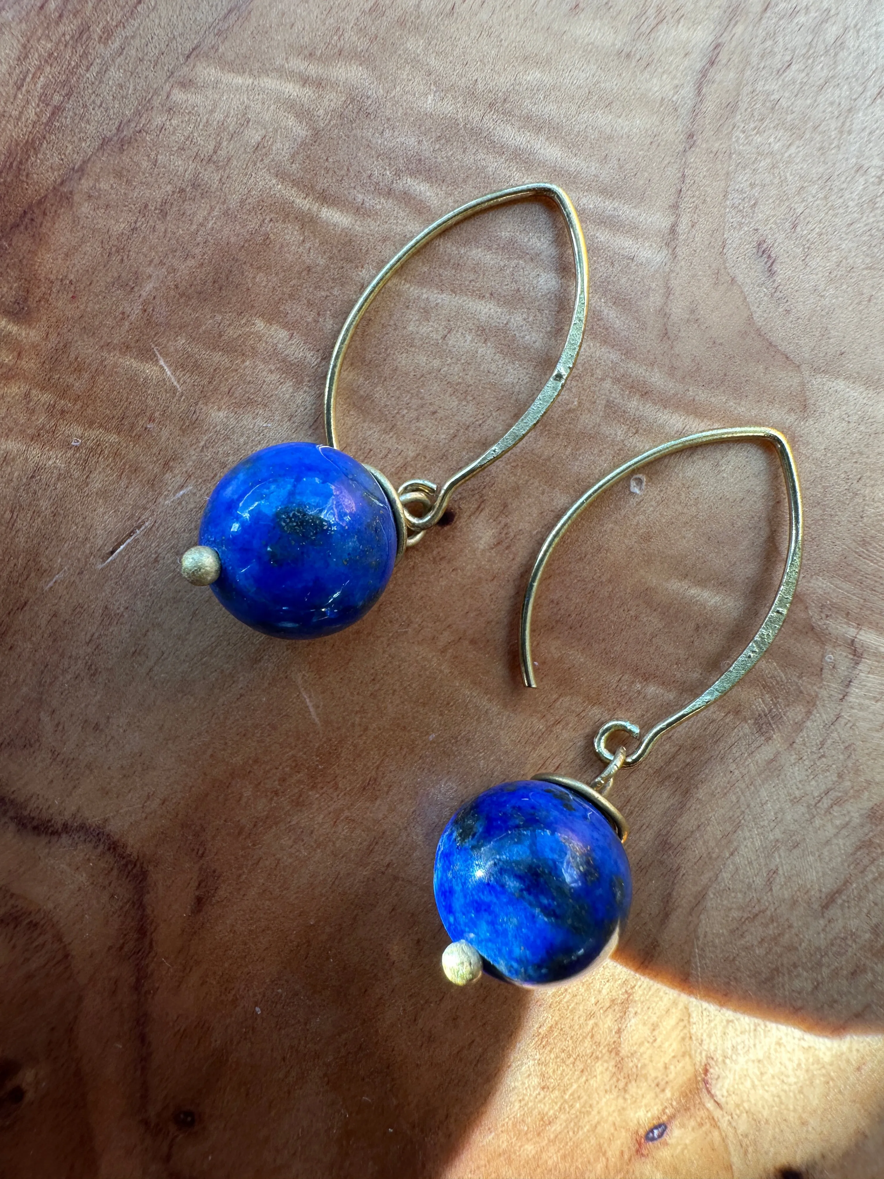 Hand-wired Semi Precious Stone Drop Earrings