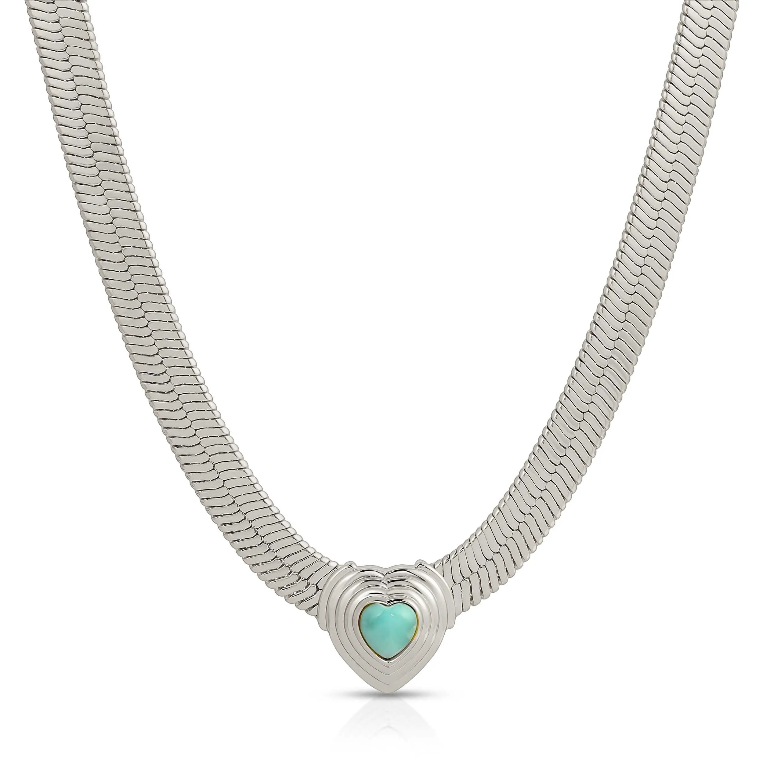 Heart of Stone Necklace - Larimar