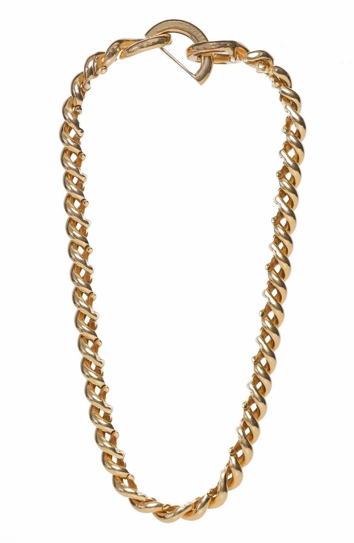 Vintage 18K Gold Torsade Chain Necklace by Hermes