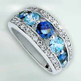 Ice Blue Martini Ring