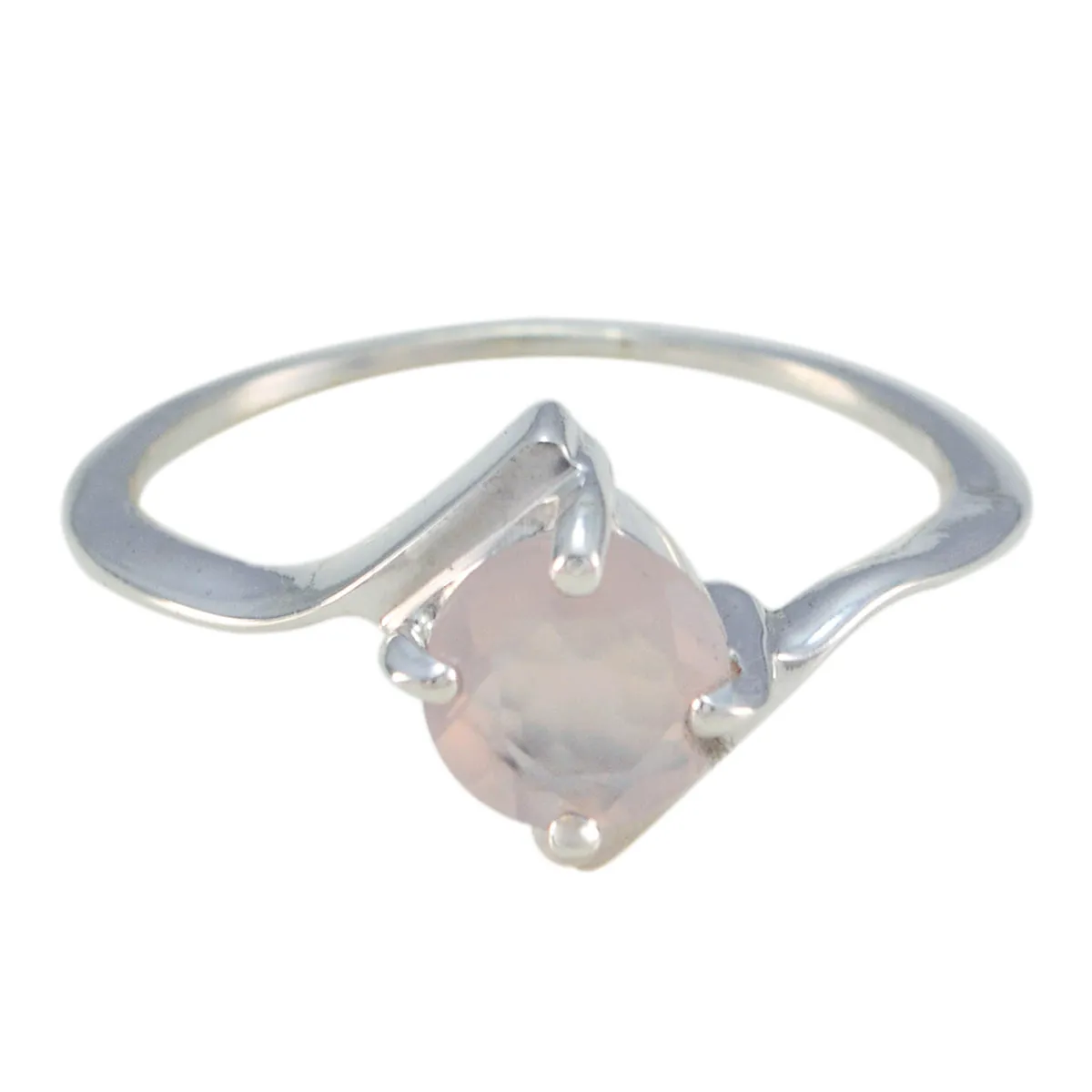 Indian Gem Rose Quartz 925 Sterling Silver Ring Jewellery Or Jewelry