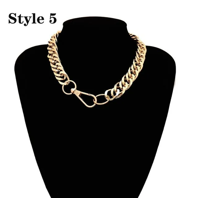 Ingemark Punk Miami Cuban Choker Necklace