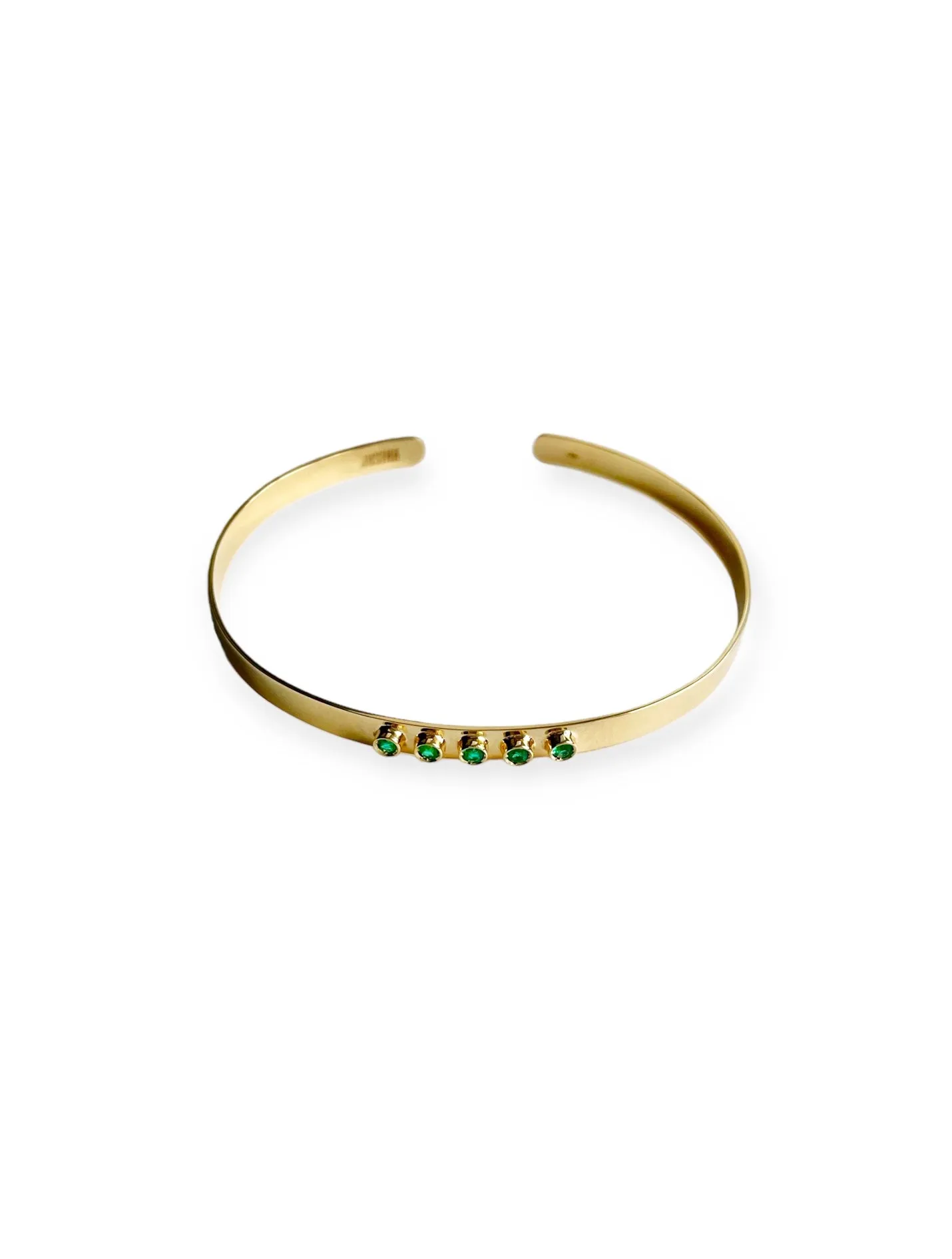 Jabbar - Bangle with vibrant green Emeralds