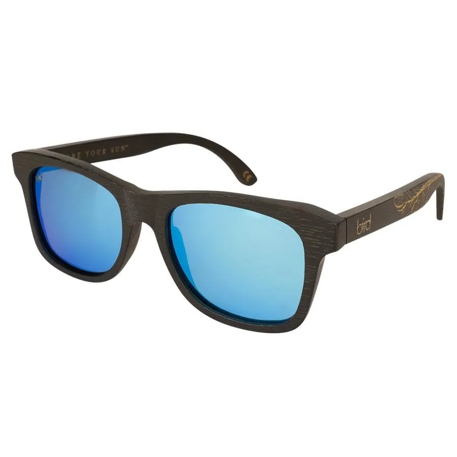 Jay Eco-Friendly Bamboo Sunglasses | Blue Mirror