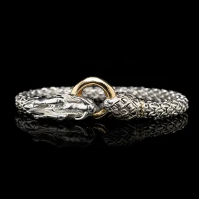 John Hardy Sterling Silver and 18K Yellow Gold Naga Dragon Ring Bracelet