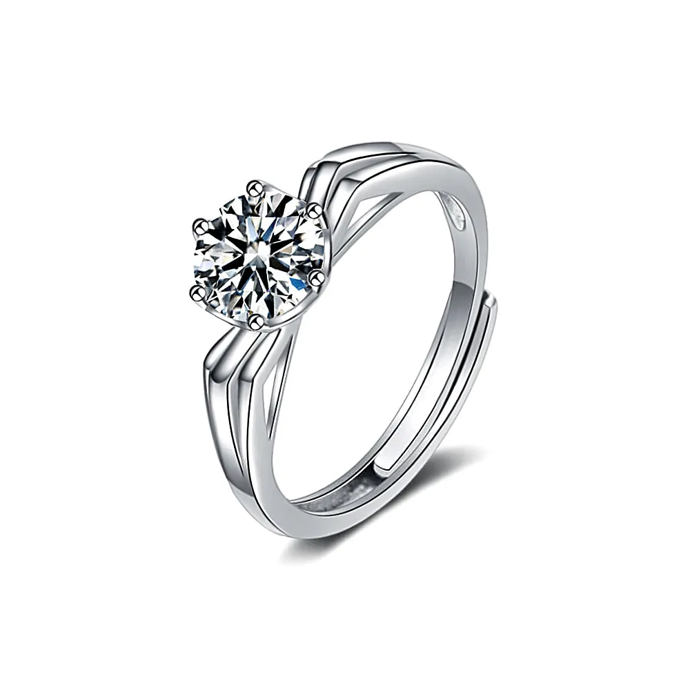 Kitten Paw Moissanite Diamond Ring