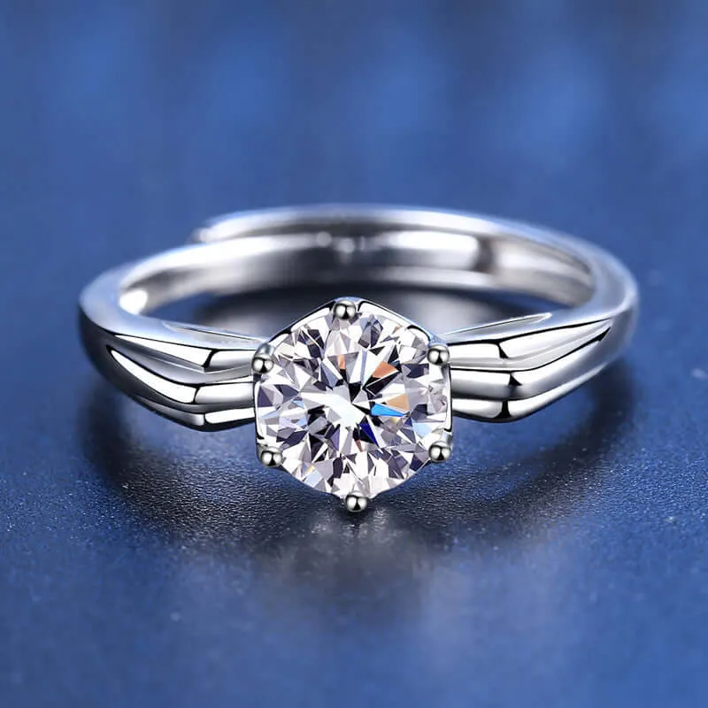 Kitten Paw Moissanite Diamond Ring