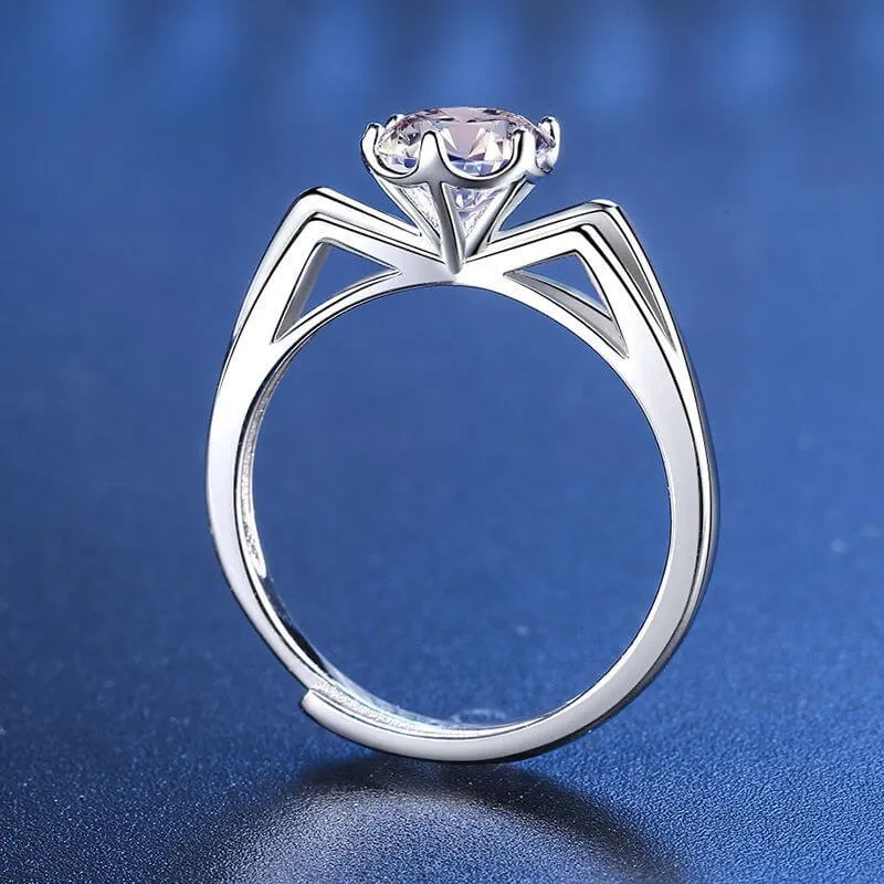 Kitten Paw Moissanite Diamond Ring