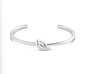 Knot Cuff Silver Plated Bracelet