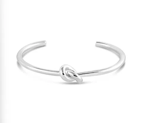 Knot Cuff Silver Plated Bracelet