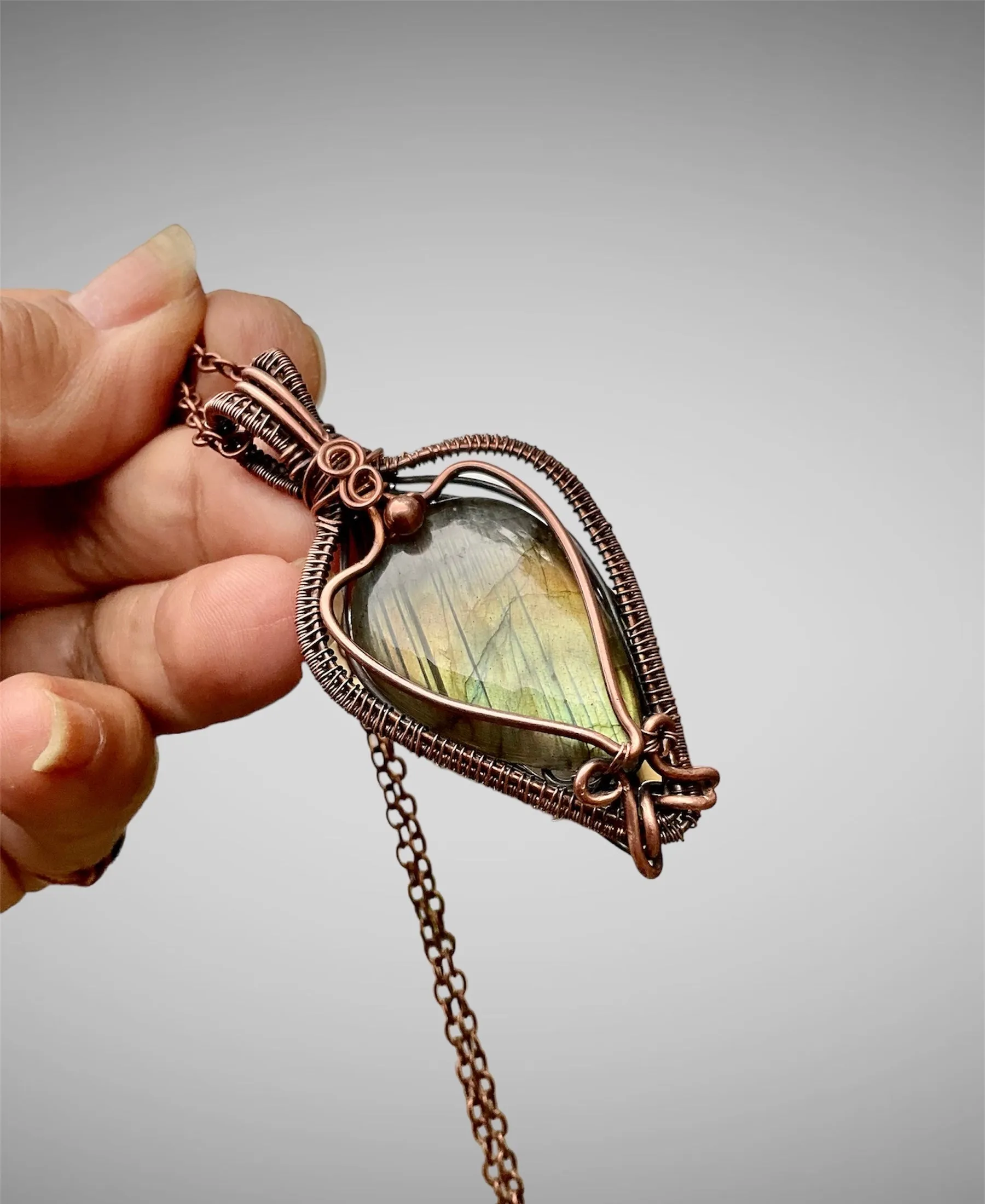 Labradorite Wire Wrapped Pendant