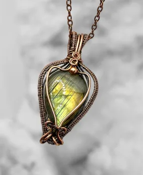 Labradorite Wire Wrapped Pendant