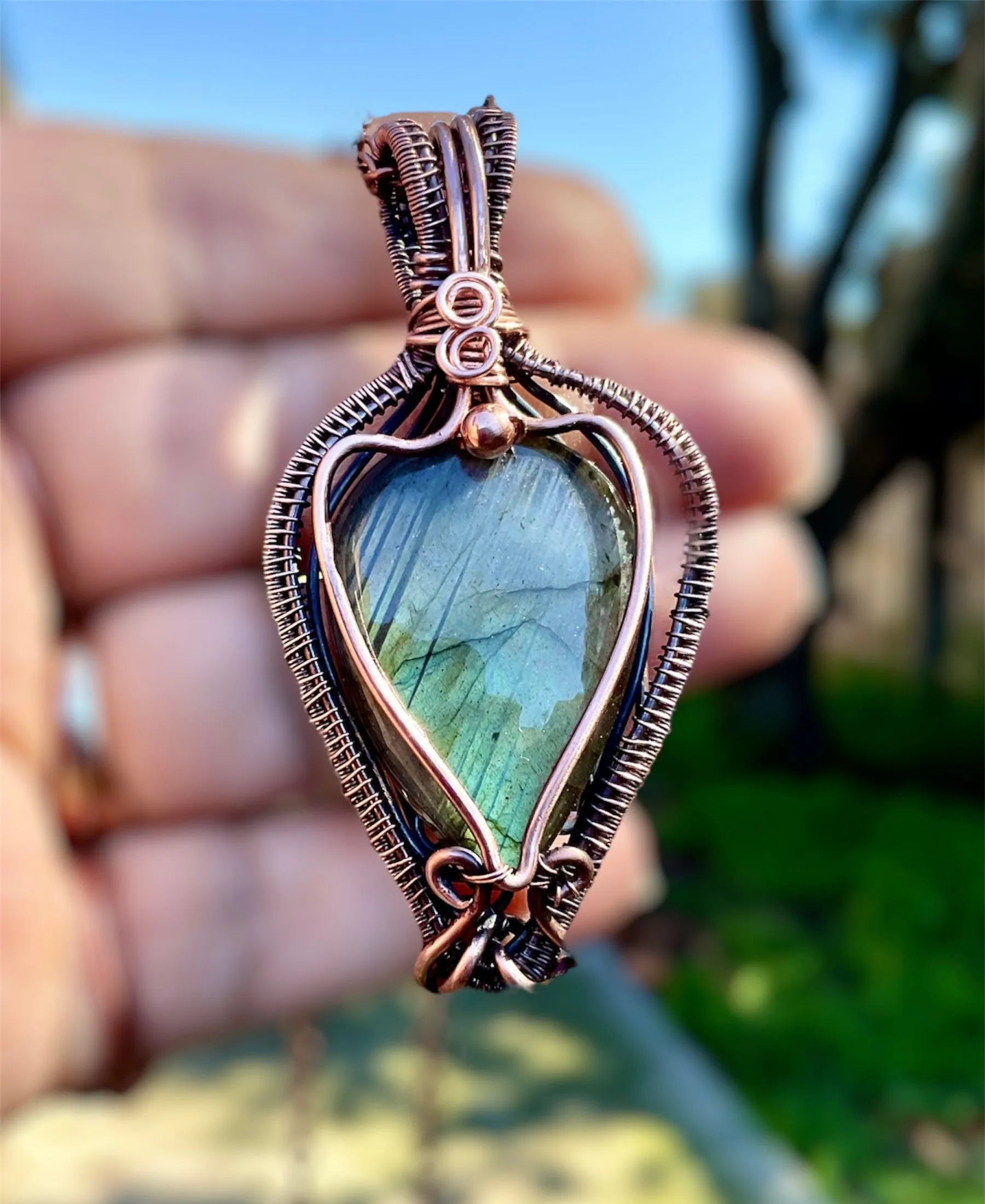 Labradorite Wire Wrapped Pendant