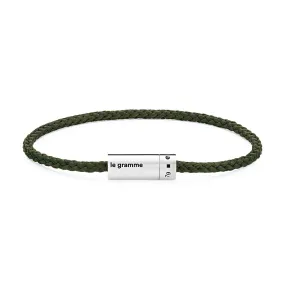 LE GRAMME MEN'S 7G KHAKI CORD CABLE NATO BRACELET 7 INCH