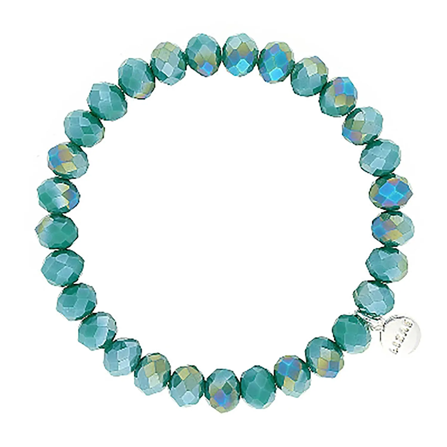 Lizas Clarksville 8mm Crystal Bracelet Lagoon