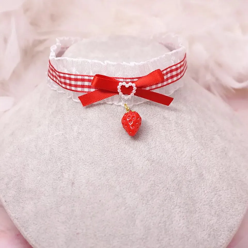 LOLITA STRAWBERRY GRID NECKLACE