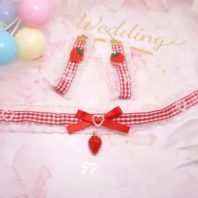 LOLITA STRAWBERRY GRID NECKLACE