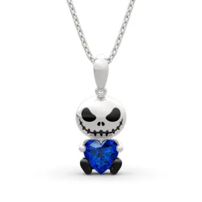 Love Confession Skull Heart Cut Necklace