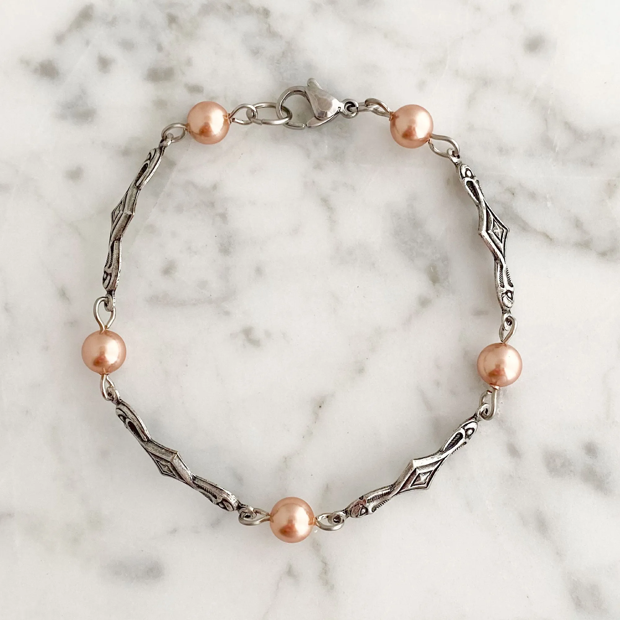 LUISA Art Deco and Swarovski pearl bracelet