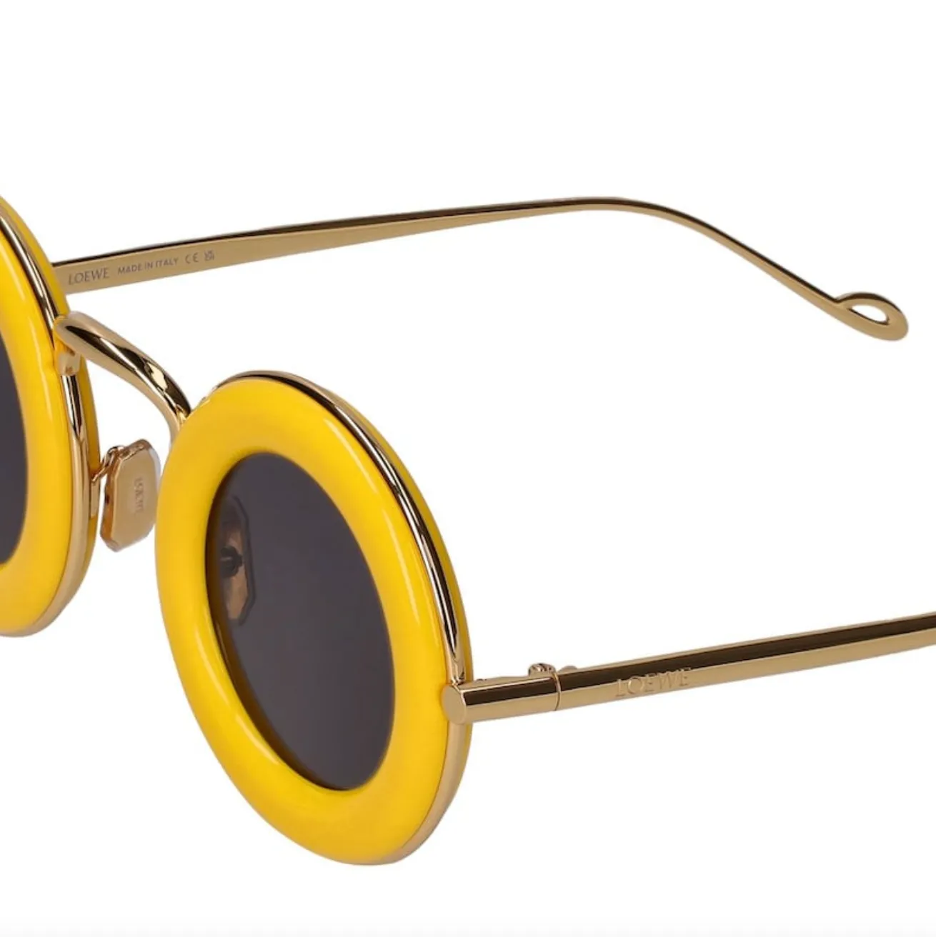 LW40084U ROUND SUNGLASSES - YELLOW