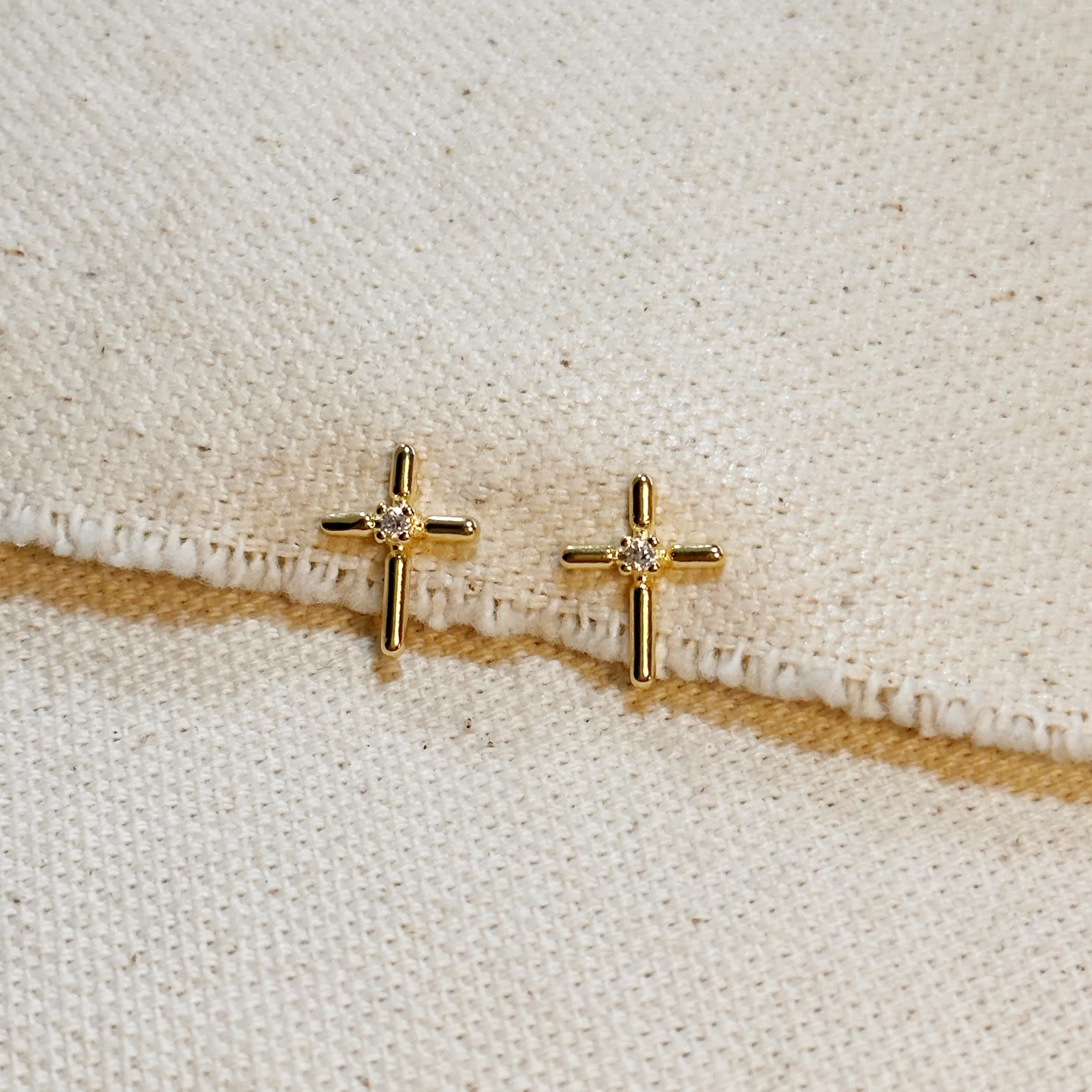 Mini Cross Stud Earrings