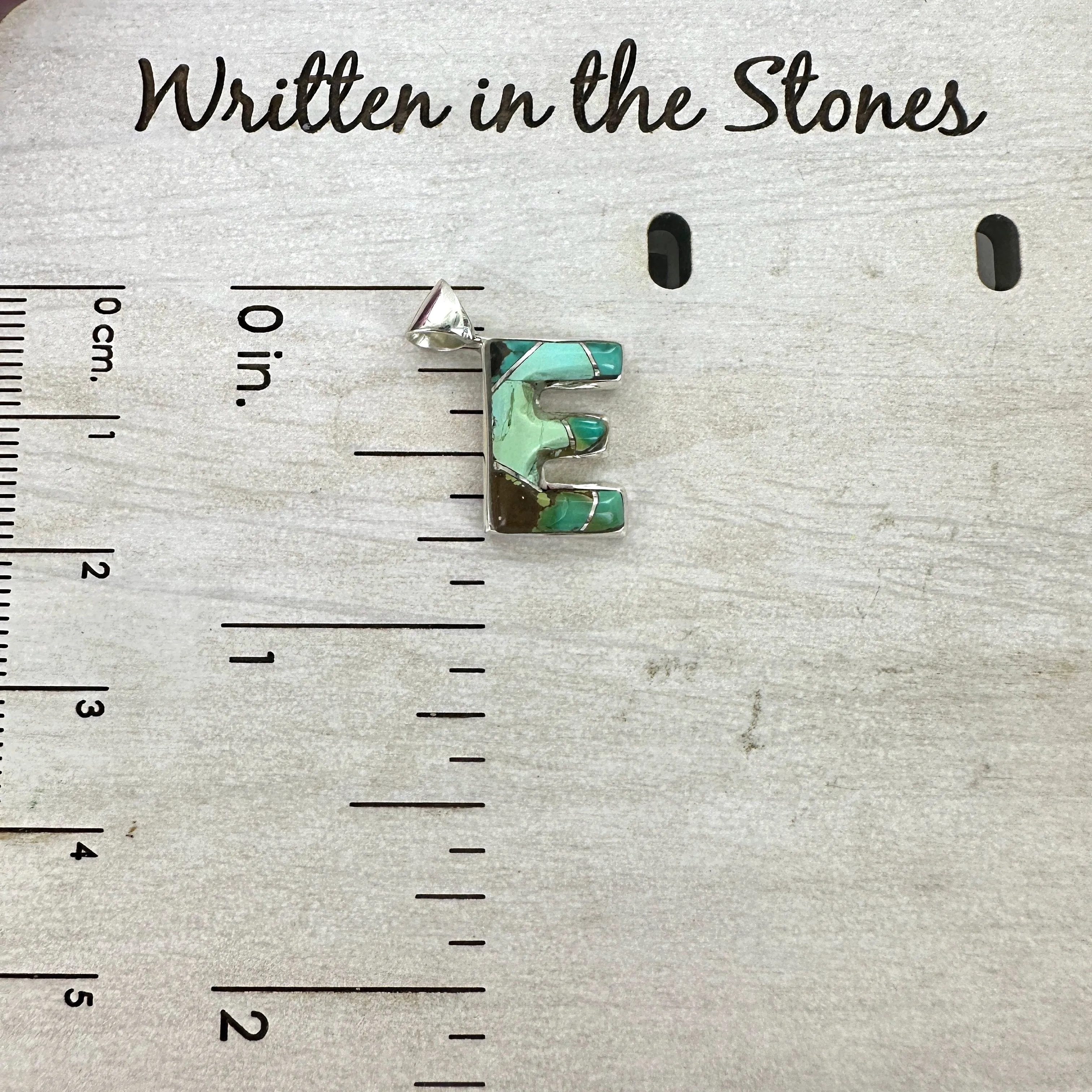 Mini Initial Pendant {Turquoise}